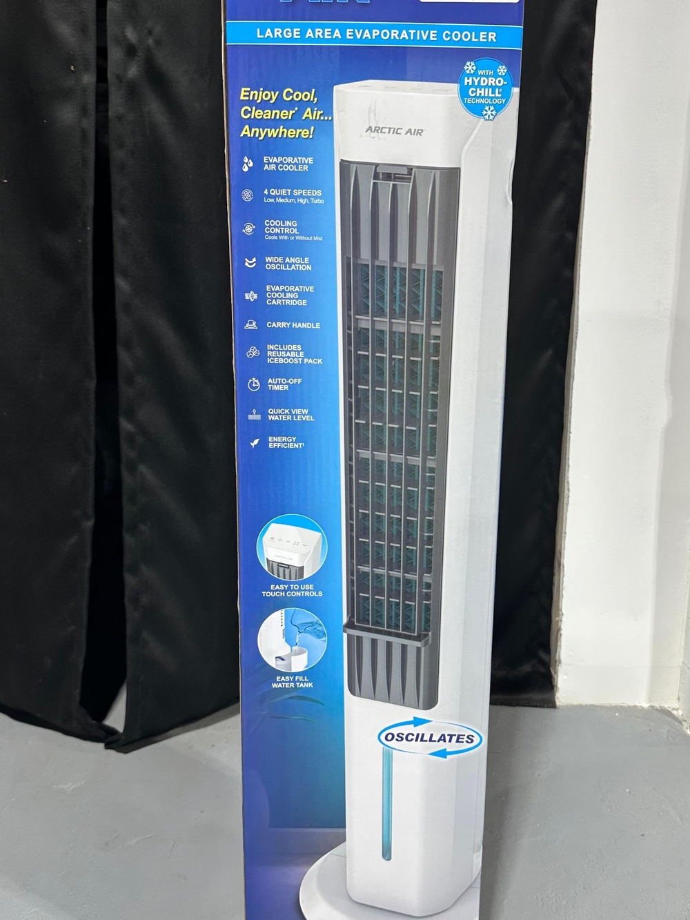 Arctic Air White Tower Evaporative Cooler - Oscillating Home Fan